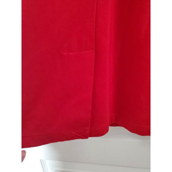 Taylor Holiday Formal Red Cap Sleeve Sheath Dress with Velvet Waistband, Size 8 - Picture 10 of 10